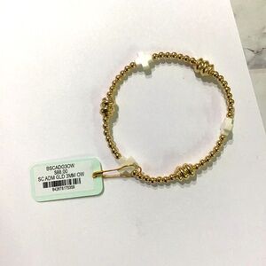 Enewton Admire and White Cross 3mm Gold filled Bracelet NWT